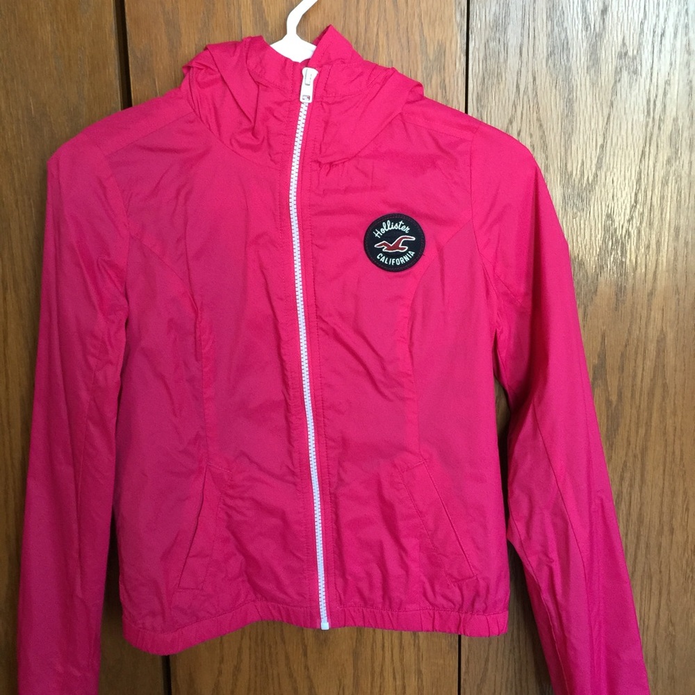 Hollister pink raincoat/Spring jacket